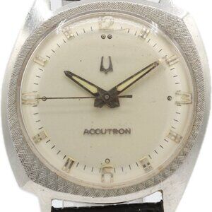 Vintage 33mm 1966 Accutron Floppy Football Men's Tuning Fork Wristwatch 214 USA
